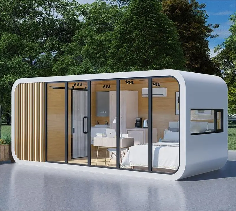 2023 Hete Verkopende Moderne Populaire Prefab Tiny House Mobiele Aluminium Schaal Tuinpod Outdoor Apple Cabine Werkkantoor