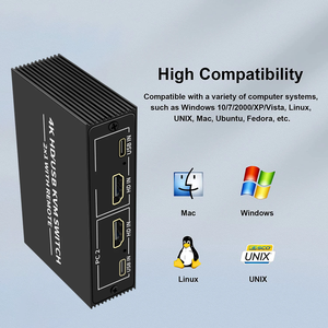 4K HDMI KVM Switch 2x1 4x1 con USB2.0 Hub HDMI USB KVM Switch 2PC 4PC Monitor de computadora Compartir para teclado Ratón Impresora