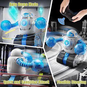 DWI Dowellin Remote Control <strong>Fighting</strong> <strong>Robots</strong> Set of 2, <strong>RC</strong> Ejecting Battle <strong>Robot</strong> with Adjustable Sound &amp; Light - Product Image 3