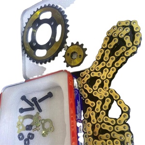 CQHZJ Good Quality Motorcycle Customized <strong>Chain</strong> and Sprocket Set Price Transmission System Pinion for CG125 CG150 GN125 NS200 - Product Image 1