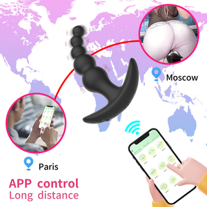 APP Remote Mobile Phone Control Anal Vibrator Buttocks Plug, With Remote Control Silicone Adult <strong>Sex</strong> Toy - Product Image 5