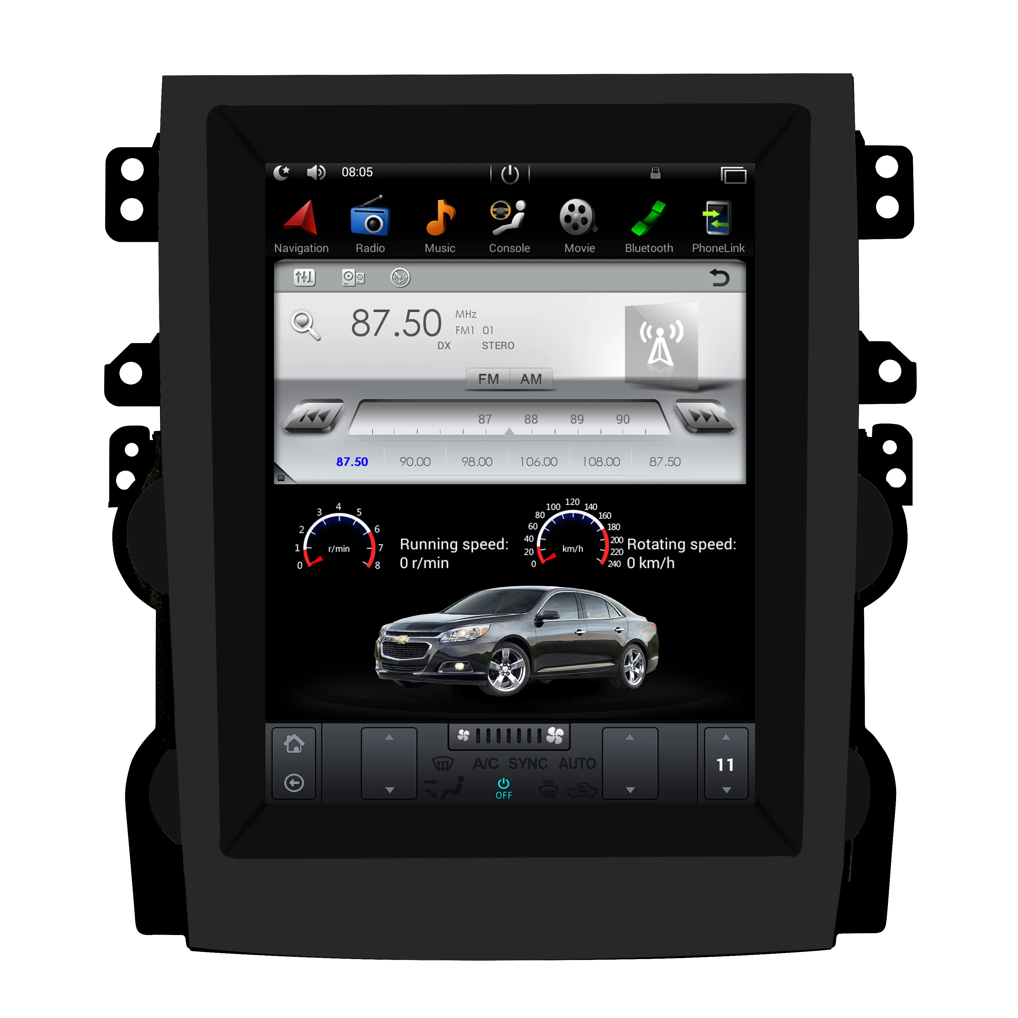 Radio gps mobil android layar sentuh vertikal, pemutar DVD Video stereo untuk CHEVROLET MALIBU 2013-2015