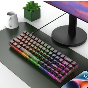 2025 nuevo teclado mecánico transparente para juegos con retroiluminación LED RGB USB de 68 teclas teclado de ordenador para jugadores - Product Image 5