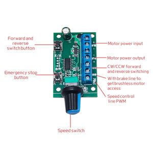 ブラシレスDCモーターコントローラータ12V24V上下スイッチング速度調整可能最大出力電力150W電流レギュレータ - Product Image 2