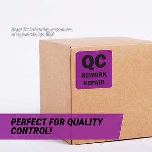 カスタムサーマルプリントラベル1インチラウンド接着剤QC検査ラベルQC合格ラベル配送包装紙ステッカーロール - Product Image 6
