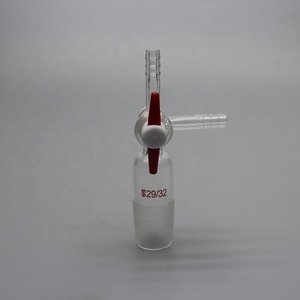 Laboratuvar borosilikat cam özelleştirilmiş PTFE musluk T-şekil, üç-yönlü, üç yönlü adaptörü - Product Image 2
