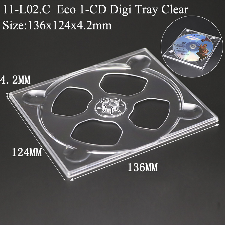 Eco 1-CD Digi Tray Transparent L02