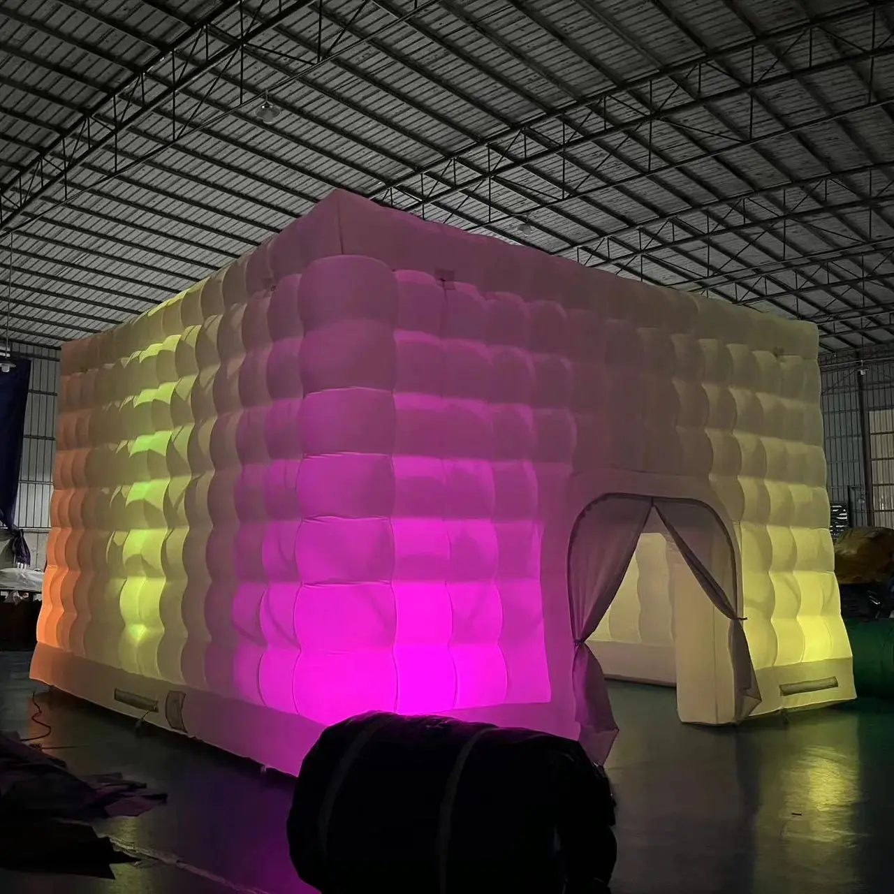 Led light gonfiabile night club party cube tenda portatile gonfiabile nightclub tenda gonfiabile cubo pubblicitario