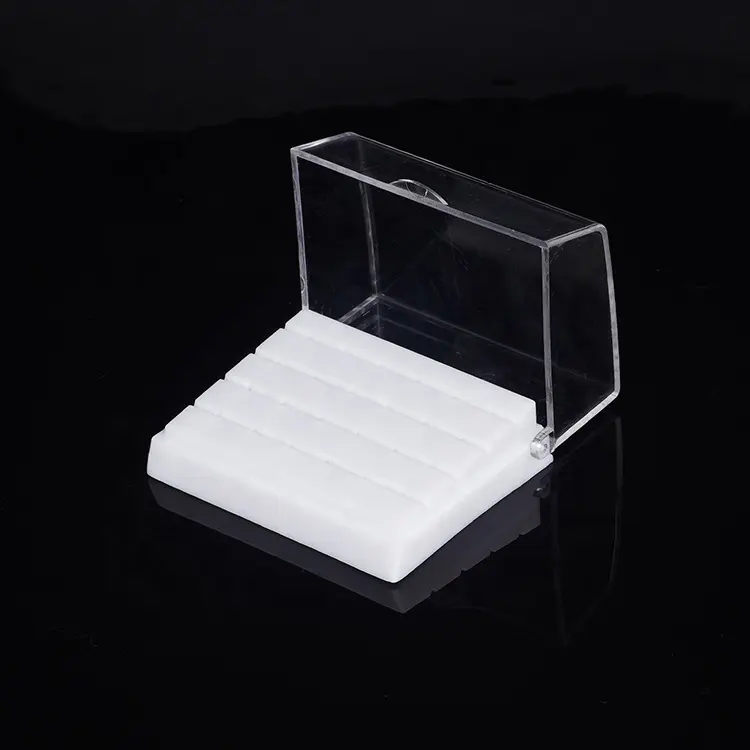 2021 Nieuwe Autoclaveerbaar Plastic Bur Houder Tandheelkundige 24 Gaten Witte Kleur Vierkante Bur Houder Box Voor Tandarts