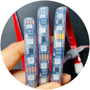 แถบไฟ LED rgbic 16703สีดำสำหรับกลางแจ้ง SMD5050ไฟ LED 60ดวง/ม. กันน้ำแถบไฟ RGB แบบติดตั้งได้ IP67