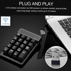 Teclado numérico inalámbrico de 2,4 Ghz, teclado numérico de sensación mecánica, teclado de 19 teclas con receptor USB a prueba de agua - Product Image 5