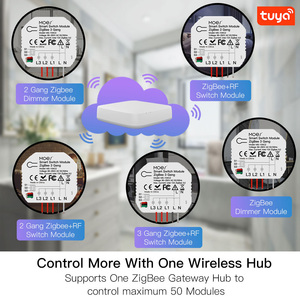Módulo de interruptor de luz Zigbee inteligente, 3 entradas, 3 vías, 10A, Zigbee 3,0, Smartlife, control remoto inalámbrico, puerta de automatización del hogar - Product Image 4