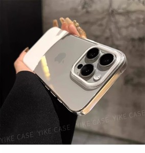 Itme iki renk temizle şeffaf Anti sarı akrilik Pc darbeye geri telefon iphone için kılıf 15 14 13 12 11 kabuk - Product Image 6