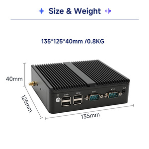 Fanless Dual LAN IOT Industrial <strong>Computer</strong> N2840 J1900 Ubuntu Linux Mini PC with 2*LAN RS232 RS485 2* H-DMI GPIO LVDS TPM SIM Slot - Product Image 4