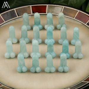To Quality, 1 Inches Amazonite Stone Penis Decor , Carved <strong>Phallus</strong> , Bachelorette Gift for Girl Jewelry - Product Image 4
