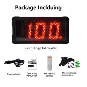 หน้าจอแสดงผล <span class=keywords><strong>LED</strong></span> ขนาดใหญ่5นิ้วกันน้ำนับถอยหลังนับ999จับเวลานับถอยหลังพร้อมรีโมทคอนโทรล - Product Image 6