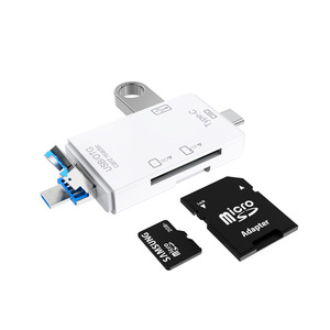 TF SD-Kartenleser Tragbarer USB 2.0 Typ C Flash-Speicher karten adapter mit zwei Steckplätzen Langlebig und praktisch für den täglichen Gebrauch Tragbar - Product Image 6