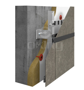 Sistema di rivestimento della facciata in pietra di marmo in lega di alluminio la staffa di tipo C di tipo L è regolabile - Product Image 2