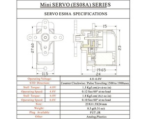 EMAX ES08A II 9g mikro Servo plastik dişli Analog Mini Servo1.8kg/sn RC modelleri için sabit kanat 3D uçak yedek parçaları - Product Image 5
