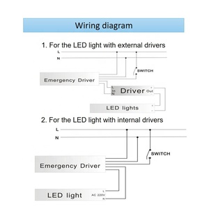 DC220V LED tüp aşağı ışık Panel AYDINLATMA LED aydınlatma acil durum kiti sürücü acil durum balastı - Product Image 2