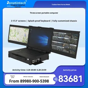 Suntek 17.3 inç All-In-One endüstriyel bilgisayar üç geçirmez taşınabilir gömülü özellikler üç ekranlı ekran takviyeli Terminal - Product Image 2