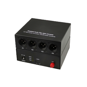 4 Channel Balanced XLR Audio to Fiber Optical Converter Extender for digital audio broadcast system audio fiber optic equipment