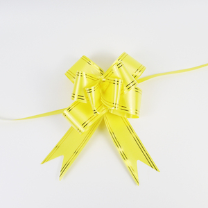 Wholesale Christmas Gift PP rainbow 45mm Wide <strong>Gold</strong> Stripe Satin Finish butterfly <strong>Bows</strong> Perfect for Birthday Party - Product Image 6