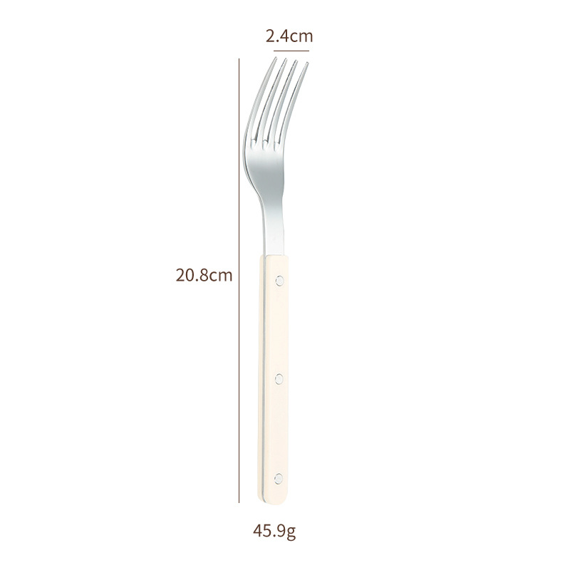 Fourchette à dîner-poignée crème
