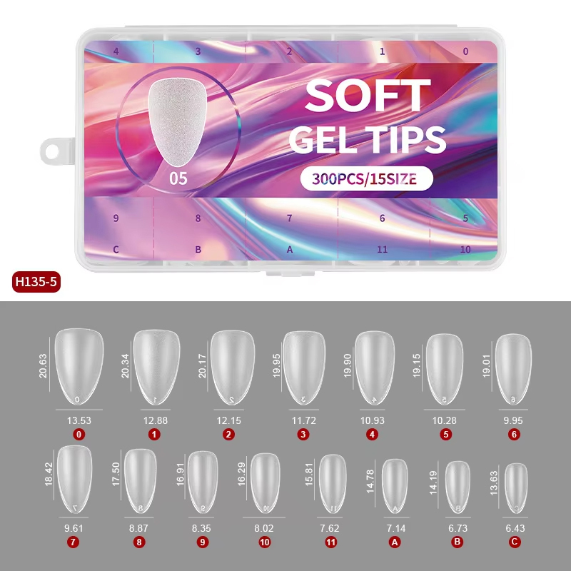 300pcs frosted nail plate H135-5