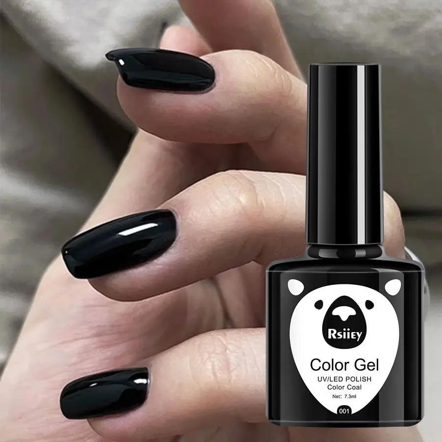 Simple Black White 2 Colors Gel Nail Polish 15ml Soak UV LED Gel Nail Art DIY Design Semi Permanent Varnishes For Nails Salon