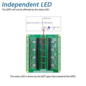 Freenove Breakout Board für Raspberry Pi Pico , H,W, Terminal Block Shield mit Pin Header, GPIO Status LED - Product Image 3