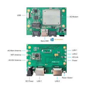 <strong>3G</strong>/4G Industrial <strong>WiFi</strong> Board with 2 Ethernet Port SIM Router PCBA Support 2.4G 300Mbps <strong>WiFi</strong> and 2 <strong>LAN</strong> - Product Image 2