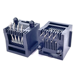 Soulin 1x1 Port siyah <span class=keywords><strong>8P8C</strong></span> Rj45 tek soket RJ45 kedi 6 bağlayıcı ağ Jack Rj45 dişi konnektörler için RJ11 <span class=keywords><strong>PCB</strong></span>