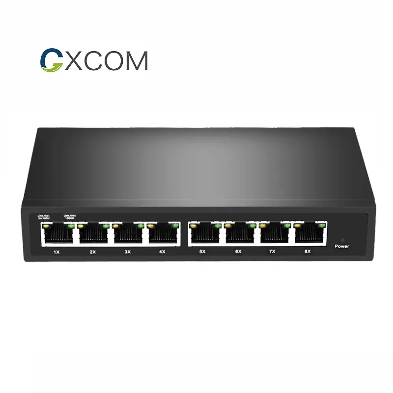 OEM ODM 8 Port gigabit Poe saklar Ethernet terkelola Web pintar 8*10/100/1000Mbps saklar poe terkelola