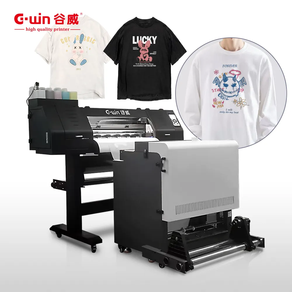 Hochgeschwindigkeit niedriger Kosten 24 Zoll 60 cm A2 DTF-Drucker T-Shirt-Druckmaschine Verwendung neuer Typ XC90-Druckkopf