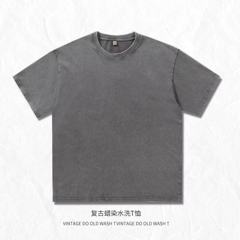 230g army green t-shirt washed old