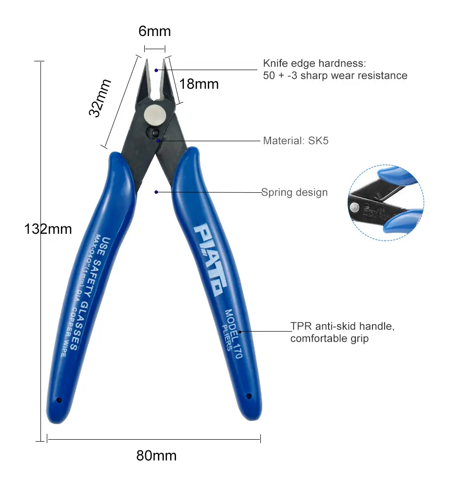 Pinces outils multifonctionnels coupe-câble de fil électrique coupe cisailles latérales pince affleurante en acier inoxydable outils à main