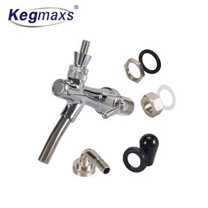 Kegmaxs ก๊อกน้ำแบบปรับได้สำหรับเบียร์,ก๊อกน้ำควบคุมการไหลของเบียร์ก้านชุบโครเมี่ยม G5/8ก๊อกสำหรับชงที่บ้าน - Product Image 4