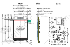 2.8インチESP32-32Eディスプレイ240*3202.8 "TFT LCDタッチスクリーンモジュールなしILI9341VドライバーIC TYPE-Cインターフェース付き - Product Image 5