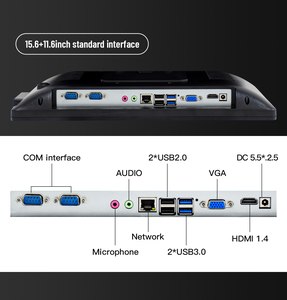 مورد بالجملة 15.6 "+ من أنظمة نظام Poss الكل في واحد شاشة تعمل باللمس بالسعة شاشة عرض - Product Image 6