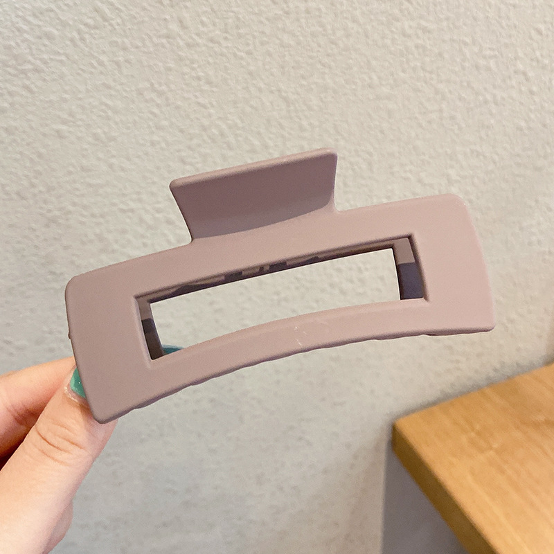 13#Clip carré couleur café - 10,5 cm