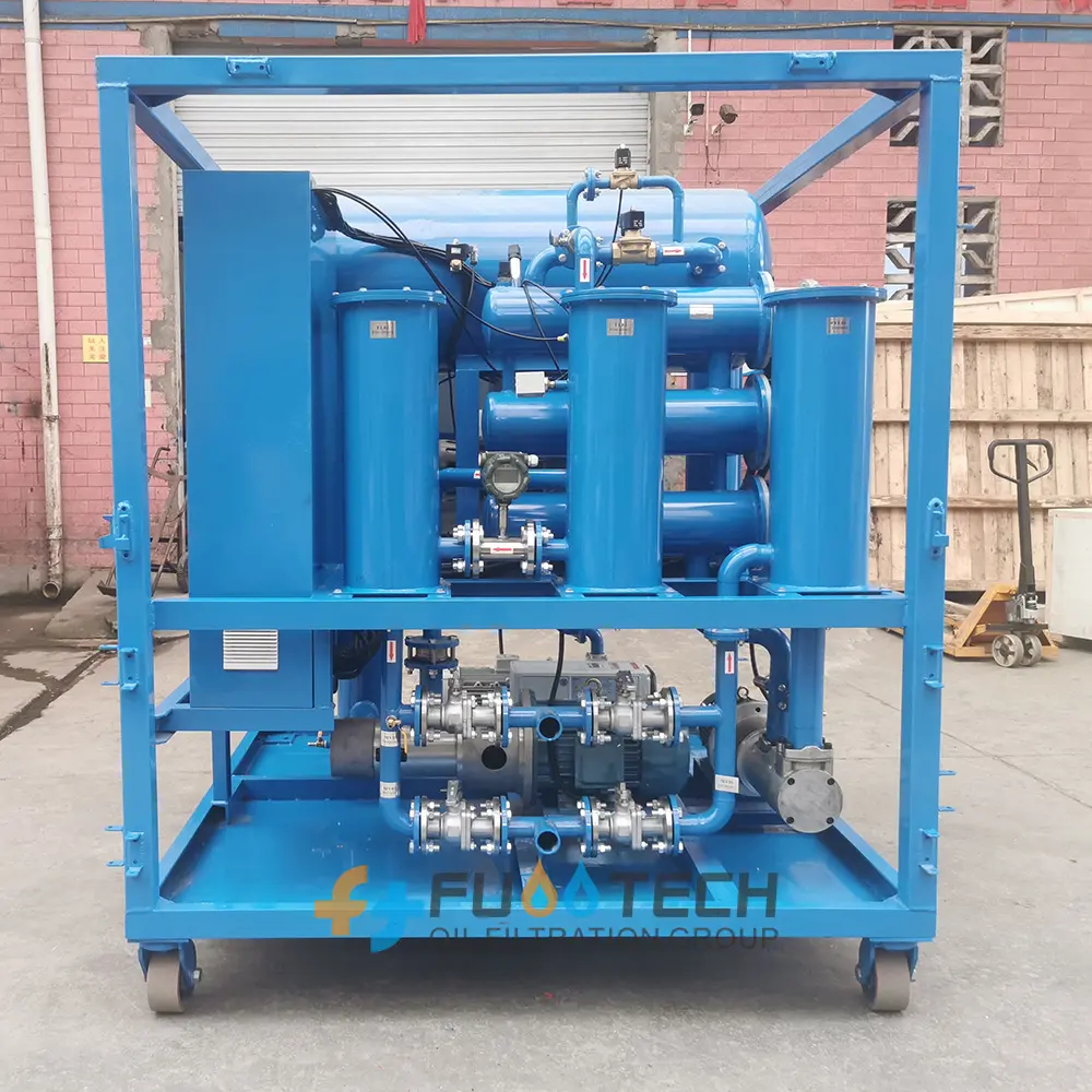ZYD-T 6000LPH Transformer mesin daur ulang minyak vakum dehidrasi 3000lph Double Stage Transformer pemurni minyak