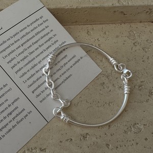 S925 Sterling Silver Retro Style Bracelet Korean Version Niche Design Matte Finish Simple INS <strong>Inspired</strong> Fashion String Bracelet - Product Image 4