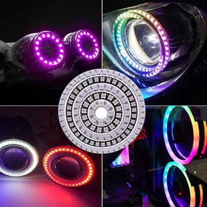 WS2812B RGB LED piksel halka 8 16 24 35 45 Leds adresli tam renkli yuvarlak daire DC5V WS2812 IC modülü - Product Image 1