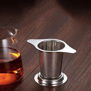 再利用可能なKカップで簡単に詰め替え可能なシングルカップコーヒーフィルターエコフレンドリーなステンレスメッシュダブルイヤーティーフィルター