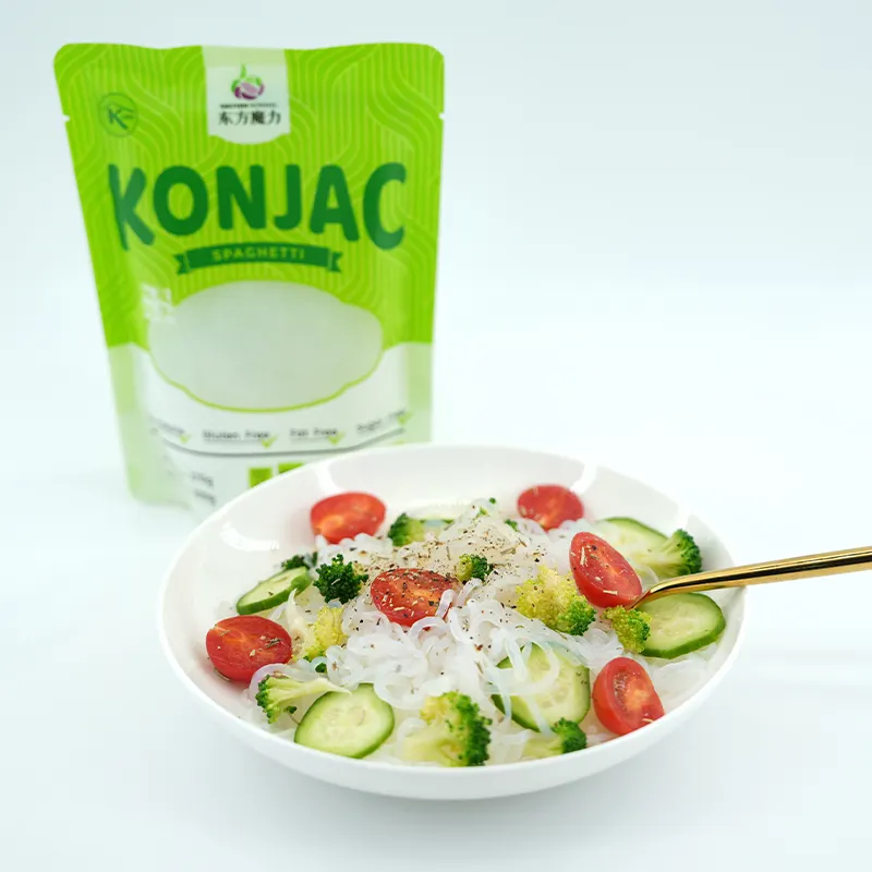 Venta al por mayor sin olor Keto Comida Halal comidas preparadas aperitivos Comida instantánea shirataki konjac espaguetis fideos pasta con bajo en carbohidratos