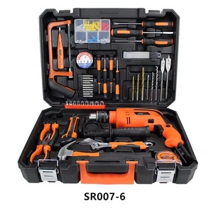 119件热手工具套装家用工具箱套装多功能工具包套装带塑料工具箱便宜SR077-3 - Product Image 3