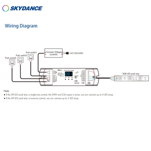 Skydance SC-L 5-24VDC RF SPI светодиодный контроллер для белого света/RGB/RGBW Пиксельная Светодиодная лента совместима с 47 видами вождения - Product Image 5