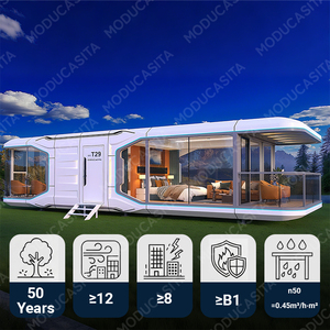 Открытый экологичный водонепроницаемый небольшой дом роскошный Контейнер для дома 20 футов многофункциональная космическая капсула - Product Image 2