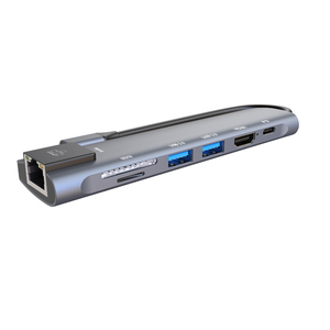 7-in-1-Typ-C-Hub-Dockingstation mit Gigabit-Netzwerk karte 4K-HDMI-Dockingstation für Computer-Notebook 7-Port-Multifunktion